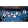 Set of 9 Snowflake Light Sculptures
