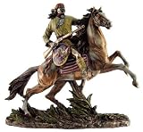 GERONIMO ON HORSEBACK Real Bronze Powder Cast Native American Apache Indian Warrior Sculpture Statue