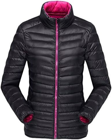 WenVen Couple's Packable Down Puffer Jacket(Black, L)