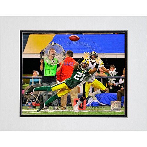 Photo File Green Bay Packers Charles Woodson Super Bowl XLV Matted Photo
