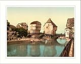 Bridge houses Kreuznach (Bad Kreuznach) Nahethal Rhenish Prussia Germany, c. 1890s, (S) Library Image