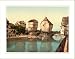Bridge houses Kreuznach (Bad Kreuznach) Nahethal Rhenish Prussia Germany, c. 1890s, (S) Library Image