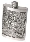 GSI Outdoors Fly Fishin' 6-Ounce Pewter Flask