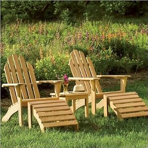 Adirondack Chair and Footstool Set