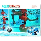Aqua Fitness Exercise Set - 6 Piece Water Exercise Aerobic Belt, Barbells and Workout Routine