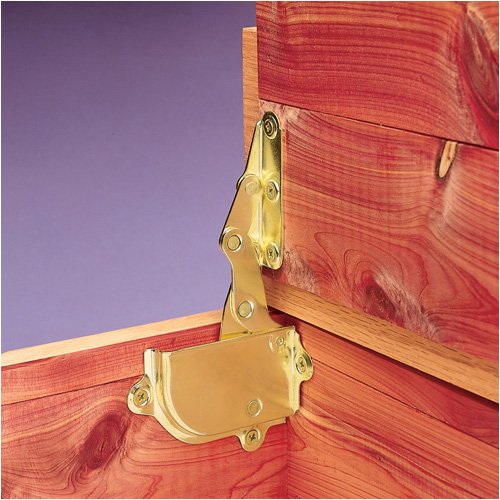 Cedar Chest Hinge and Lid Support, Brass