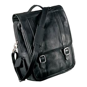 Millennium Leather Vaqueta Convertible Backpack/Briefcase for Laptops Backpacks