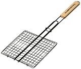 Campingaz 203200 Antihaftbeschichteter Hamburger-Grillkorb mit Holzgriff