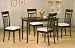 5 pc Solid Wood Cappuccino Dining Set Table & 4 Chairs