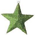 Sisal Star with Lights - Green (18")