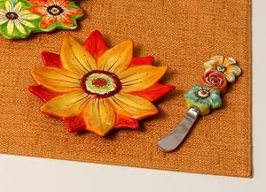 Field of Flowers Ceramic Plate & Spreader