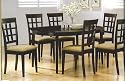 KITCHEN TABLE W/ 4 CHAIRS ,RICH CUPPUCINO FINISH "NEW"