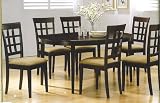KITCHEN TABLE W/ 4 CHAIRS ,RICH CUPPUCINO FINISH NEW