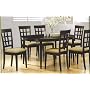 KITCHEN TABLE W/ 4 CHAIRS ,RICH CUPPUCINO FINISH "NEW"