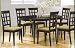 KITCHEN TABLE W/ 4 CHAIRS ,RICH CUPPUCINO FINISH "NEW"