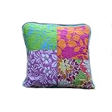 Tache 2 Piece 100% Cotton Colorful Flower Power Party Cushion Cover Set