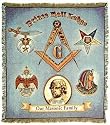 Masonic Masons Prince Hall Lodge Cotton Throw Blanket Afghan