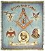 Masonic Masons Prince Hall Lodge Cotton Throw Blanket Afghan