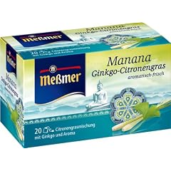 Me�mer Manana-Tee, Ginkgo/Citronengras 20 TB, 2er Pack (2 x 40 g Packung)