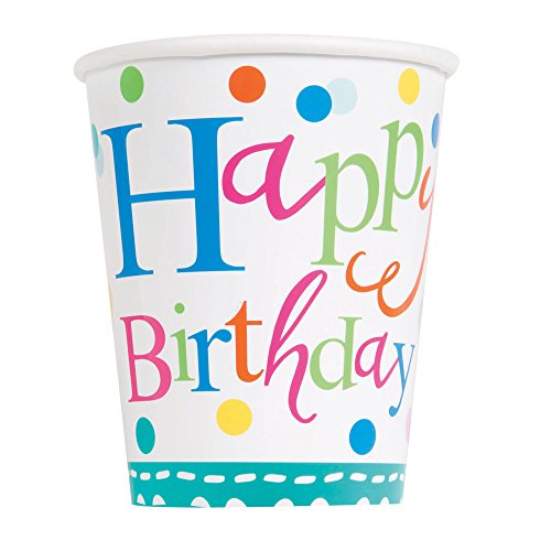 9oz Confetti Cake Birthday Party Cups, 8ct