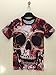 FaPlus Men's Fashion Cool 3D Rose Skull Street Hip Hop Style T-Shirts