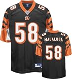 Rey Maualuga Black Reebok NFL Premier Cincinnati Bengals Jersey