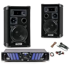 600W PA Party Musikanlage Lautsprecher Boxen Kabelset Endstufe Verst�rker DJ-488