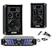 600W PA Party Musikanlage Lautsprecher Boxen Kabelset Endstufe Verst�rker DJ-488