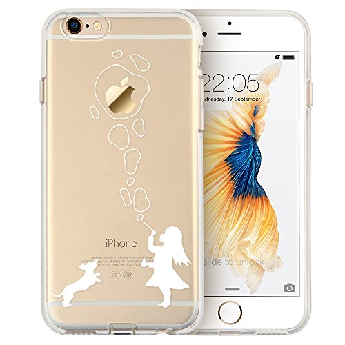 iPhone 6 Plus Case, Cartoon iPhone 6 Plus Case, ESR Clear Soft TPU Back Cover Bumper [Ultra Thin] [Slim Fit] Protective Case with Cute Print for 5.5 inches iPhone 6s Plus / 6 Plus (Blow Bubbles)