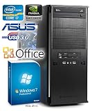 Produkt-Bild: Leiser PC - CSL Speed 4708Pro (Core i7) - Gaming QuadCore! PC-System mit Intel Core i7-2600 4x 3400 MHz, 1000GB SATA, 8192MB DDR3, ASUS Mainboard, GeForce GT 520 2048MB, DVD-RW, CardReader, 7.1 Sound, GigLAN, USB 3.0, Windows 7 Professional, Office 2010