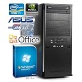 Leiser PC - CSL Speed 4708Pro (Core i7) - Gaming QuadCore! PC-System mit Intel Core i7-2600 4x 3400 MHz, 1000GB SATA, 8192MB DDR3, ASUS Mainboard, GeForce GT 520 2048MB, DVD-RW, CardReader, 7.1 Sound, GigLAN, USB 3.0, Windows 7 Professional, Office 2010