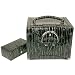 Jewelry Box Exotic Skin Grain Black Grey Square With Matching Travel Case SALE