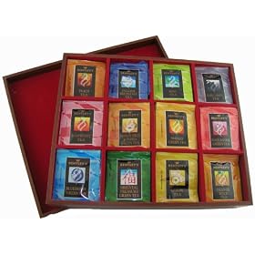 Bentley's Royal Classic Open Top Wooden Tea Chest, 12 Flavor, 120 Tea Bag Set