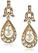 Downton Abbey Boxed Gold-Tone Crystal and Pearl Drop Earrings