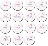 Hochzeits Sticker-Buttons: Braut, Br�utigam, Trauzeugin, Trauzeuge usw. + Verwandte und Freunde + Hochzeitshelfer, Hochzeit / Wedding Sticker Button Set all