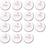 Hochzeits Sticker-Buttons: Braut, Br�...