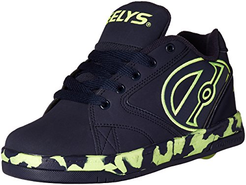 Heelys Boys' Twister x2 Sneaker, Grey/Black/Orange, 4 M US Little Kid