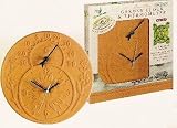 Kitchen & Housewares : SUPERB REAL TERRACOTTA GARDEN CLOCK THERMOMETER