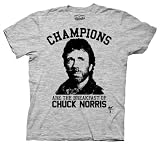 Ripple Junction Men's Chuck Norris Champions Are Breakfast Mens Tee,Athletic Heather,Large