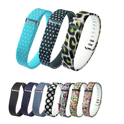 Greeninsync New Laser Colors Replacement Bands for Fitbit FLEX (Large / Small Optional)