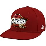 NBA New Era Cleveland Cavaliers Wine 59FIFTY Primary Logo Flat Brim Fitted Hat (7 1/4)