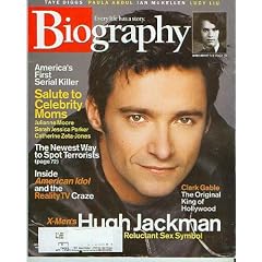 Biography Magazine May 2003 - Hugh Jackman..Clark Gable...Celebrity Moms