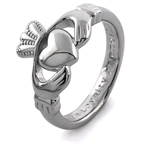 MENS BEST QUALITY Silver Claddagh Ring SMS-SG92. Made in Ireland.