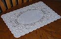 Vinyl Placemats, White, Set of 8, 12 X 18 Inches