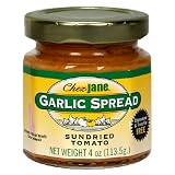 Chez Jane Garlic Spread, Sundried Tomatoes, 4-Ounce Jars (Pack of 6)