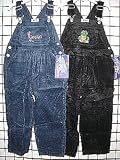 Unissex Children Sizes 4/ 5/ 6/ 7 Corduroy Embroidered Bib Pocket Overall