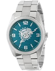 Game Time Unisex NFL-ELI-MIA Elite Miami Dolphins 3-Hand Analog Watch