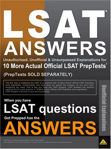 lsat answers unauthorized unofficial  unsurpassed explanations