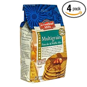 Arrowhead Mills Pancake & Waffle Mix, Multigrain, 2 Pound Bags (Pack of 4)