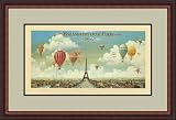 "Ballooning Over Paris" by Isiah & Benjamin Lane - Framed Artwork